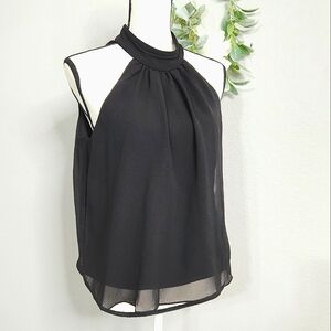1 State Chiffon Halter Neck Sleeveless Top NWT Blouse